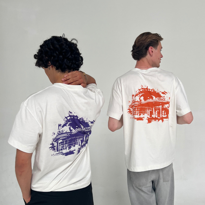 Venace "vision" tee white & orange