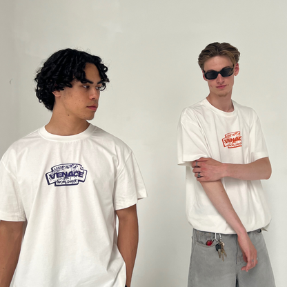 Venace "vision" tee white & orange