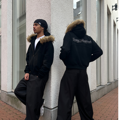 Venace "motion" detachable fur hoodie