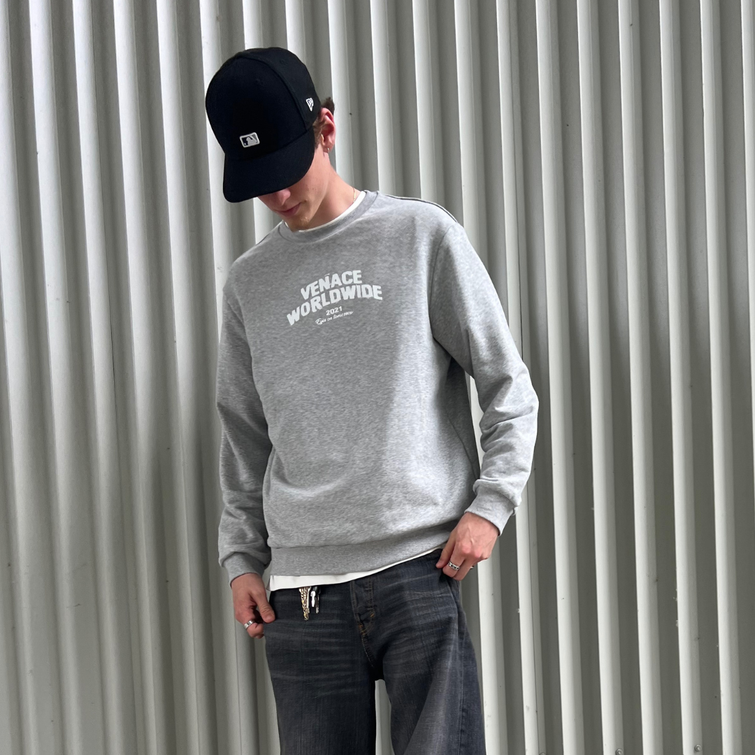 Venace "vision" sweater grey & white