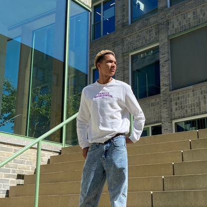Venace "vision" sweater white & purple