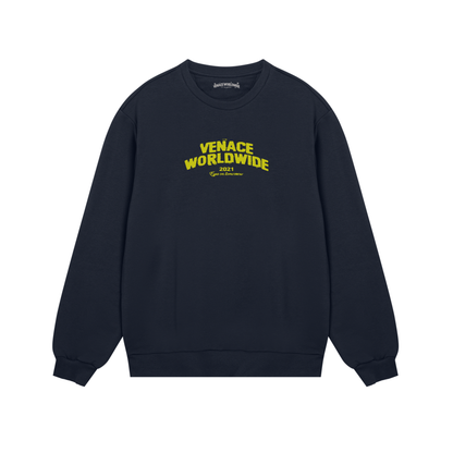 Venace "vision" sweater navy & yellow