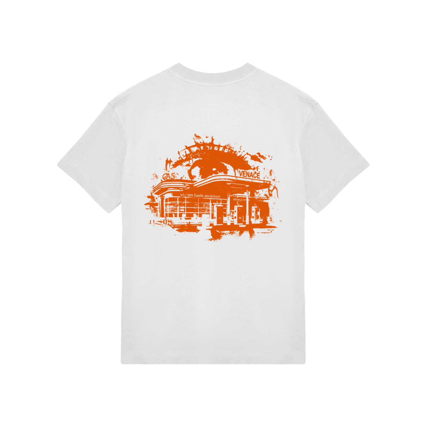 Venace "vision" tee white & orange