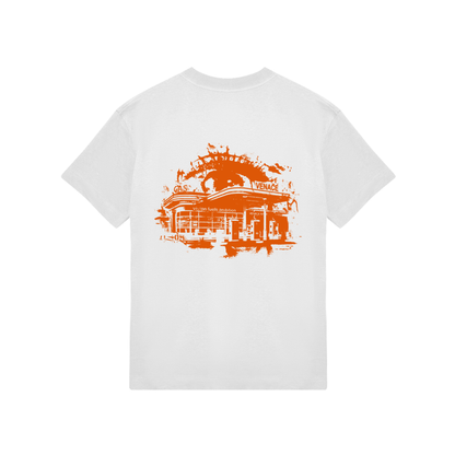 Venace "vision" tee white & orange