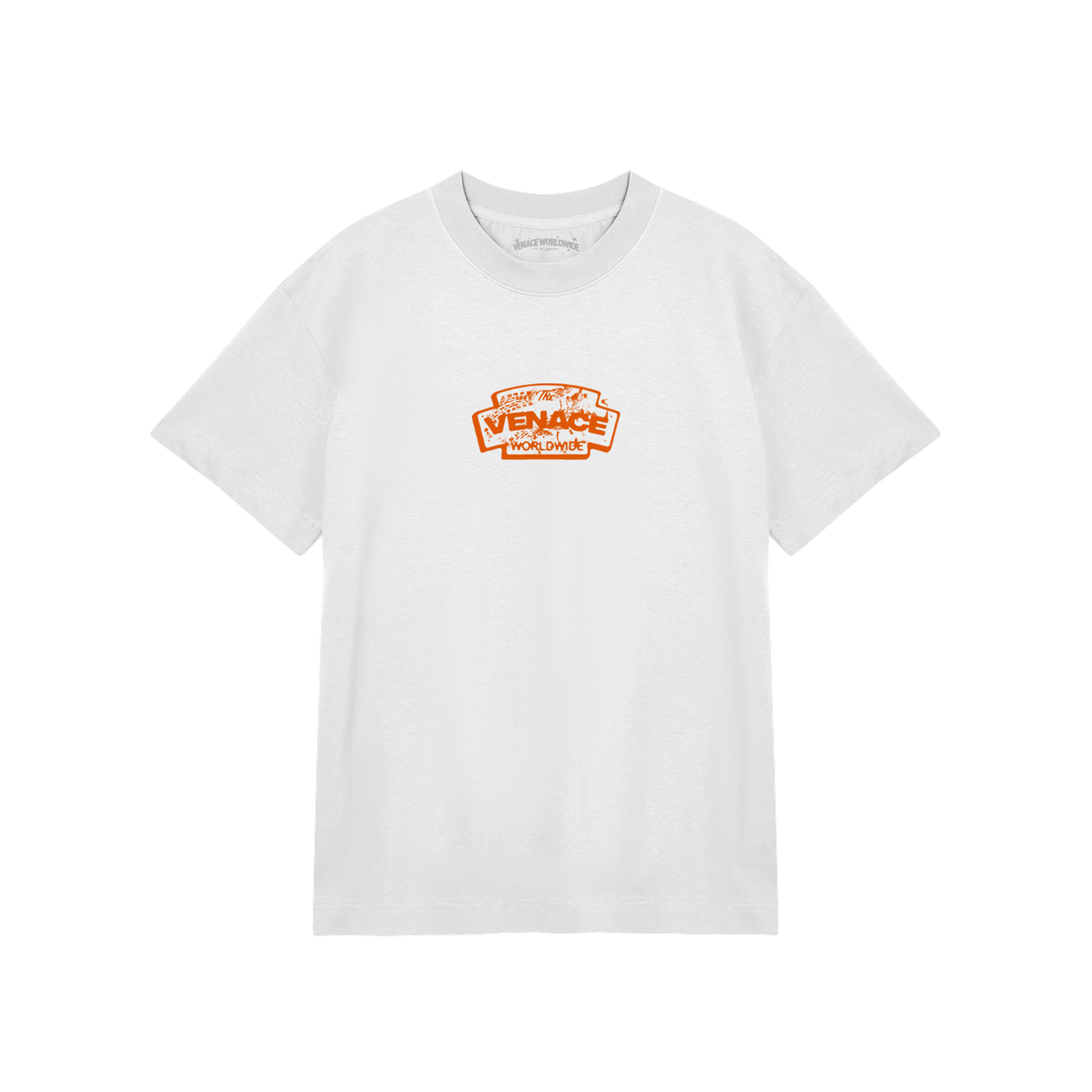 Venace "vision" tee white & orange