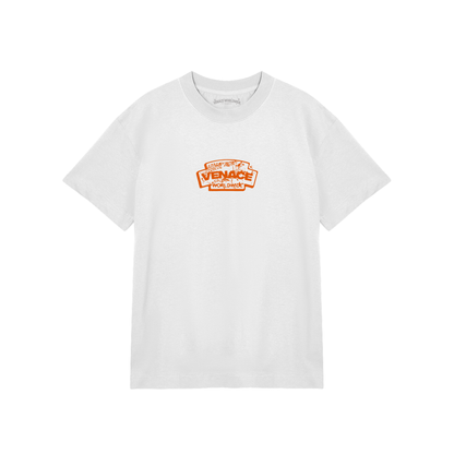 Venace "vision" tee white & orange
