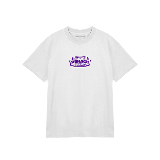 Venace "vision" tee white & purple